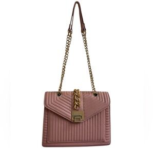 Badgley Mischka Pink Quilted Crossbody Bag